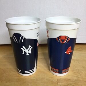 Vintage MLB NEW YORK YANKEES‎ RED SOX  PLASTIC ICEE SOUVENIR Collectible CUP